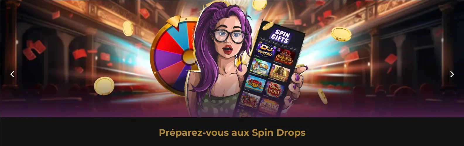 spin drops au Casino Extra
