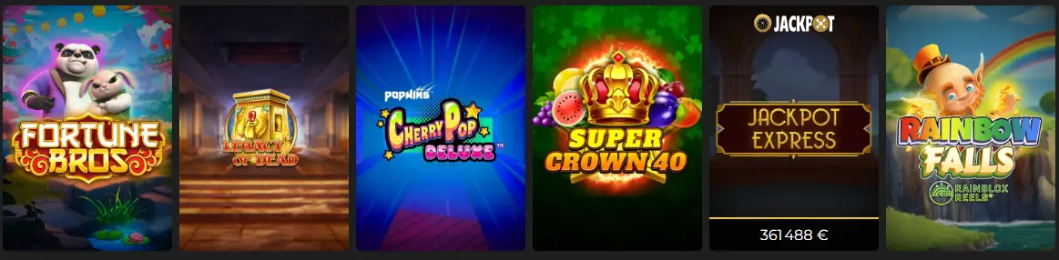 jeux casino au Casino Extra