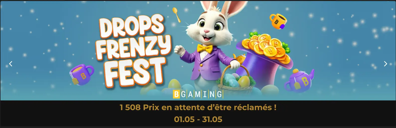 drops frenzy fest au Casino Extra